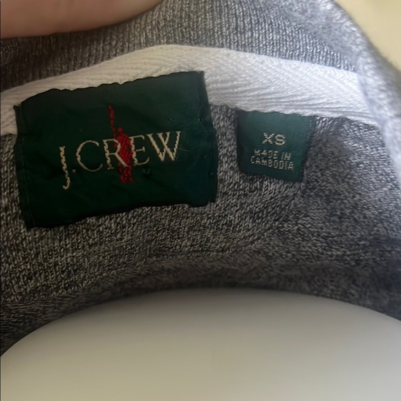 J. Crew Classic Gray and Black Striped Crewneck Sweater - Picture 2 of 9